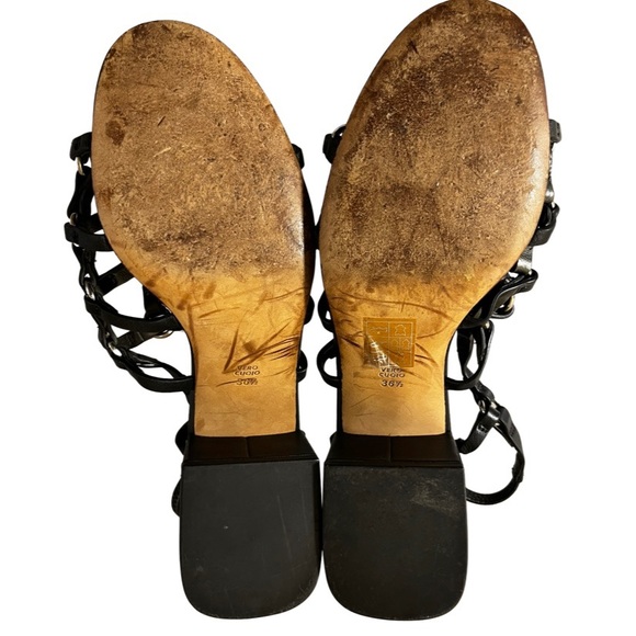 3.1 PHILIP LIM Leather Cube Cage Sandal Block Heel Sz 36.5 EU 6 US $495 - Picture 4 of 4